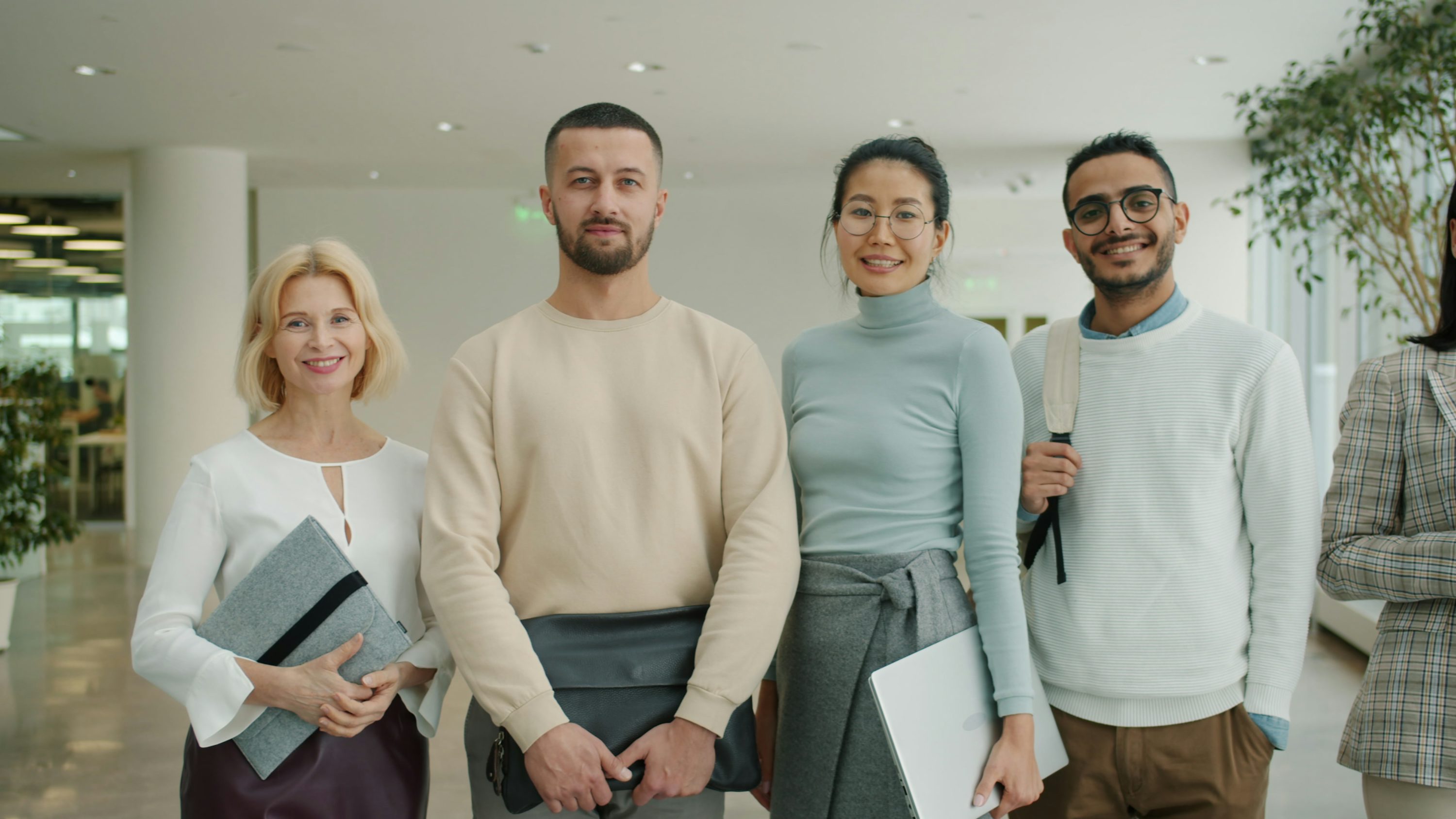 Professional advisory team in luxury office