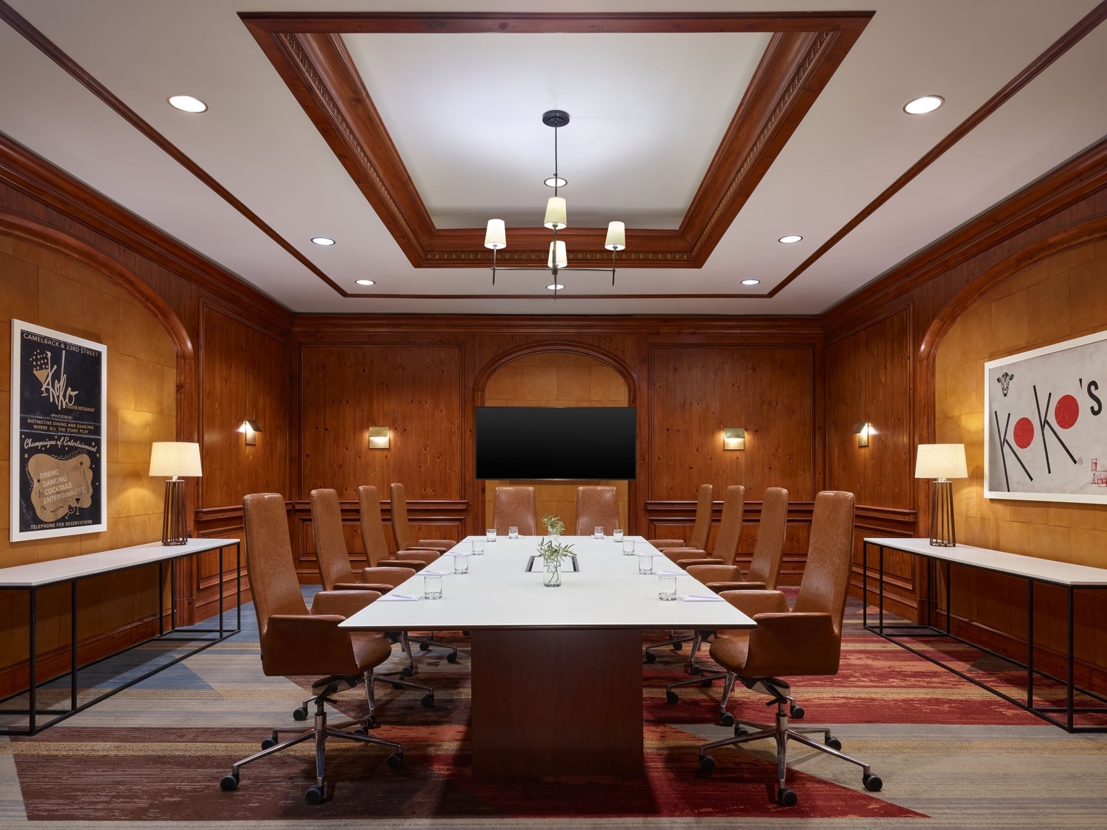 Private advisory meeting in an elegant boardroom
